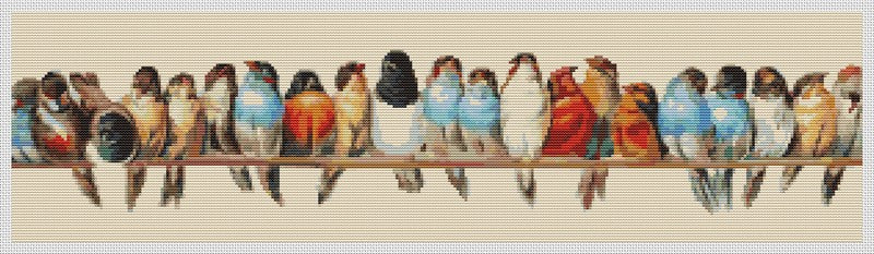 A Row of Birds Counted Cross Stitch Kit The Art of Stitch