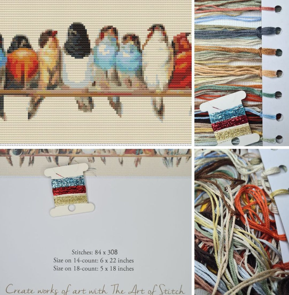 A Row of Birds Counted Cross Stitch Kit The Art of Stitch