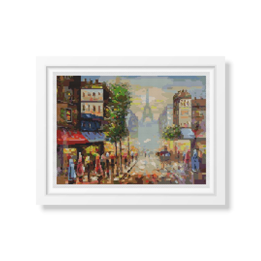 View of the Eiffel Tower Counted Cross Stitch Kit The Art of Stitch