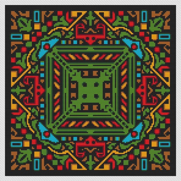 Reflection Mandala Counted Cross Stitch Pattern The Art of Stitch