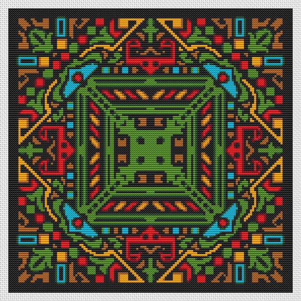 Reflection Mandala Counted Cross Stitch Pattern The Art of Stitch