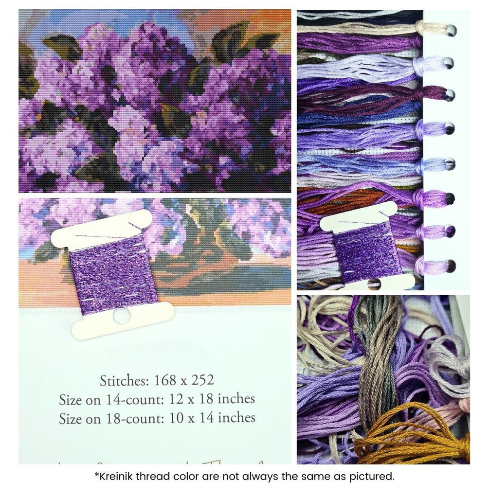 Lilacs in a Vase Counted Cross Stitch Kit The Art of Stitch