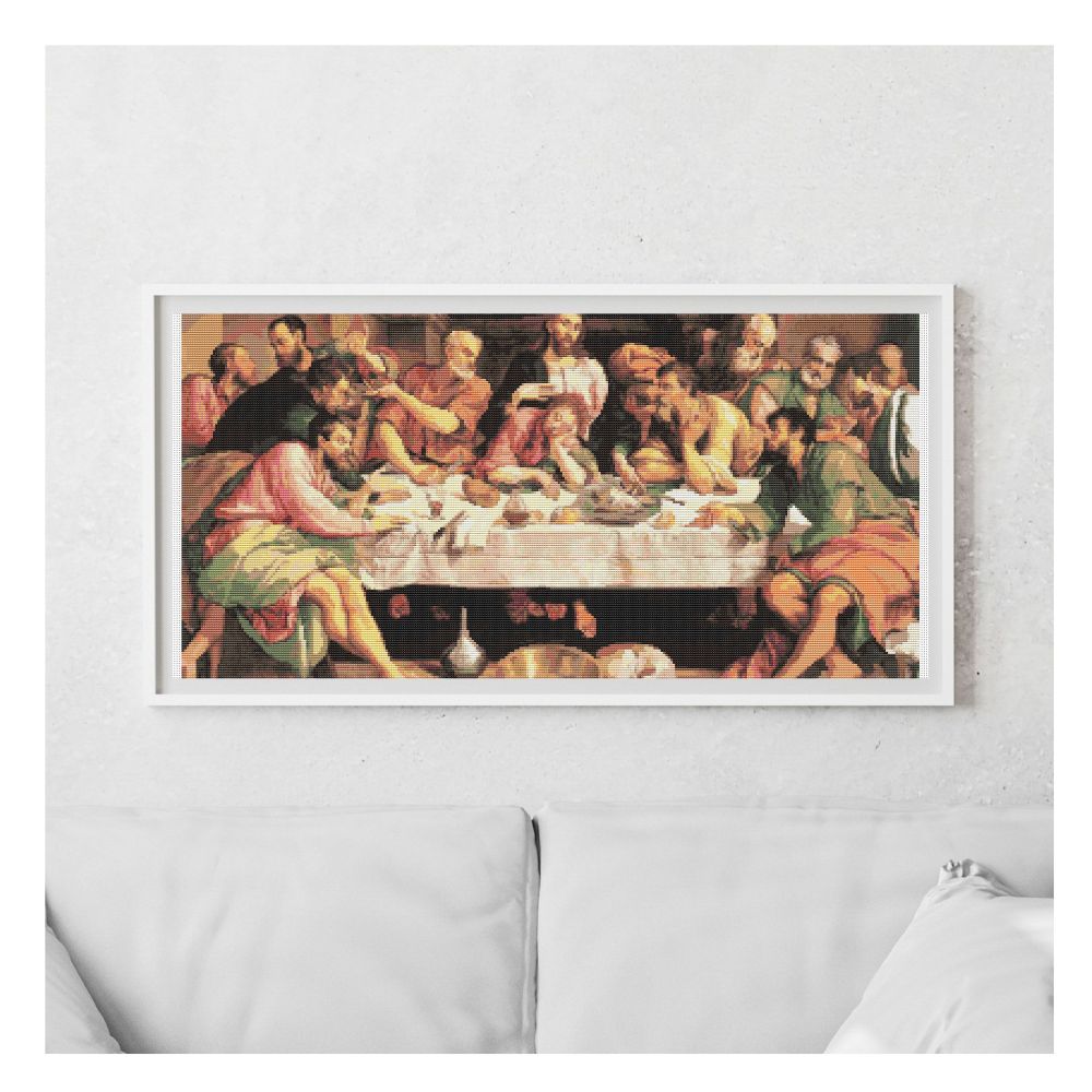 The Last Supper Counted Cross Stitch Pattern Jacopo Bassano