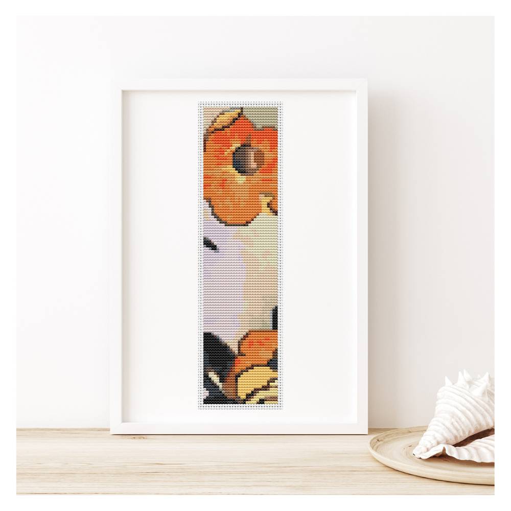 Poppies Bookmark Counted Cross Stitch Kit Katsushika Hokusai