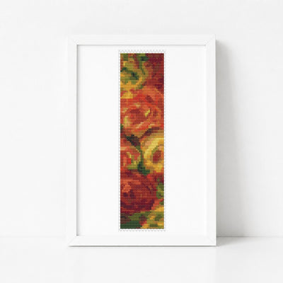 Armful of Roses Bookmark Cross Stitch Kit