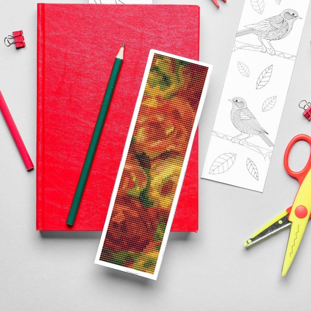 Armful of Roses Bookmark Cross Stitch Kit - Bookmark Cross Stitch Kit - Pierre - Auguste Renoir
