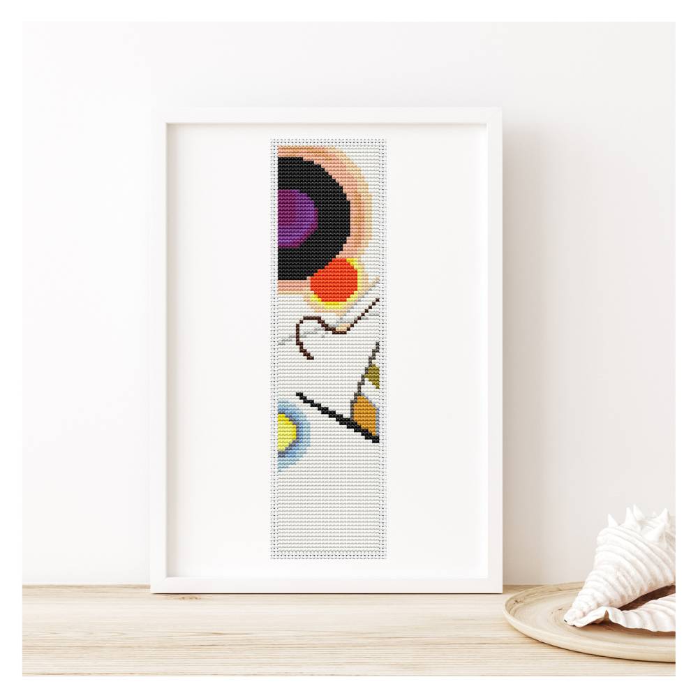 Composition VIII Bookmark Counted Cross Stitch Pattern Wassily Kandinsky