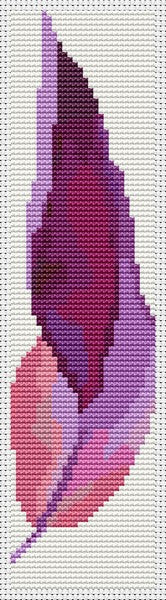 A Feather Bookmark Counted Cross Stitch Pattern The Art of Stitch