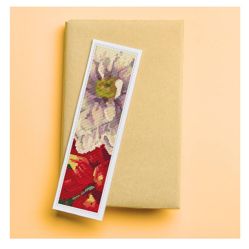 Japan Dahlia Bookmark Counted Cross Stitch Kit Tanigami Konan