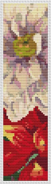 Japan Dahlia Bookmark Counted Cross Stitch Kit Tanigami Konan