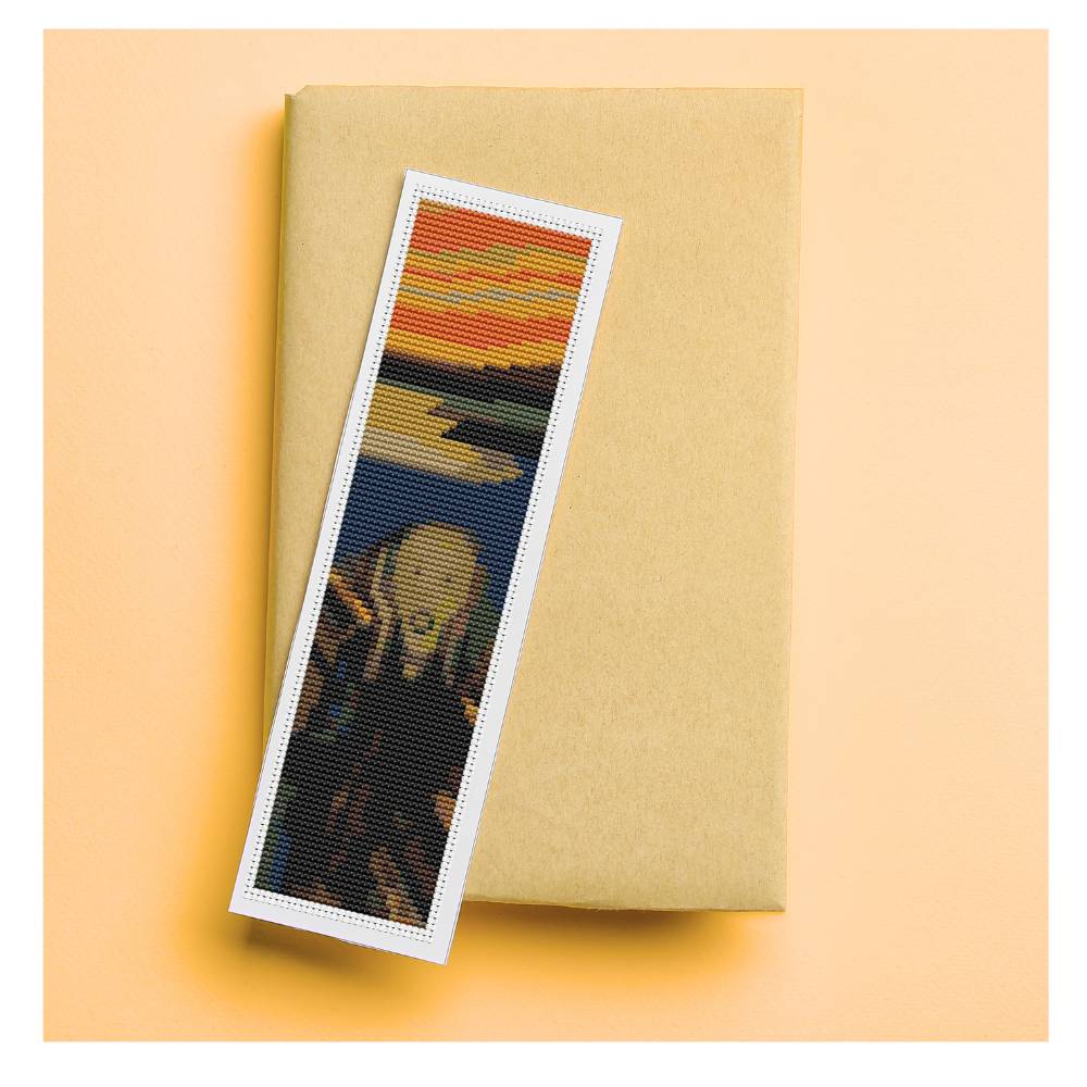 The Scream Bookmark Counted Cross Stitch Kit Edvard Munch