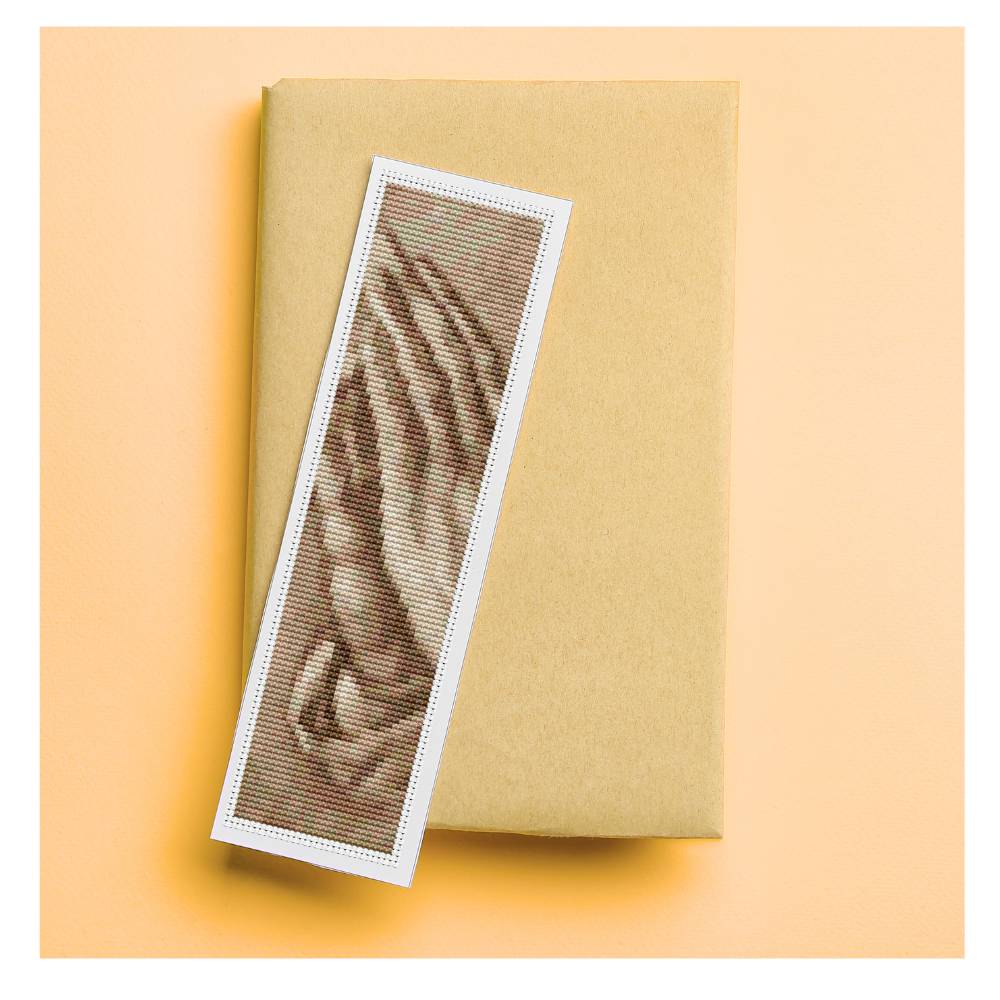 Praying Hands In Sepia Bookmark Counted Cross Stitch Pattern Albrecht Durer