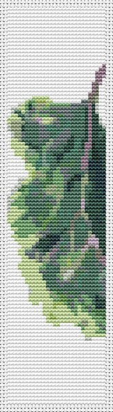 A Side of Kale Bookmark Counted Cross Stitch Pattern The Art of Stitch