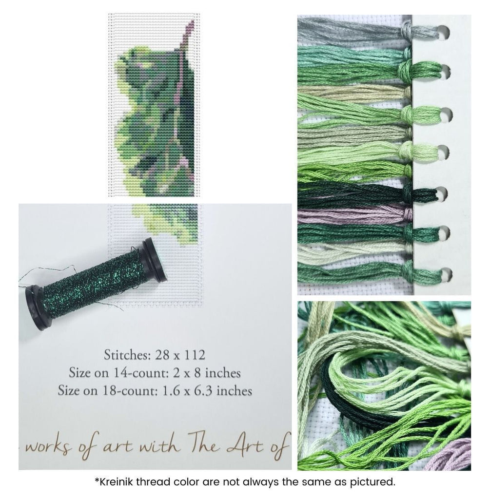 A Side of Kale Bookmark Counted Cross Stitch Kit The Art of Stitch