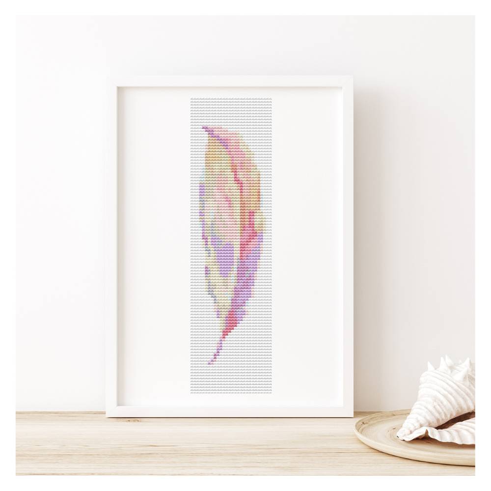 Pastel Feather Bookmark Counted Cross Stitch Kit The Art of Stitch