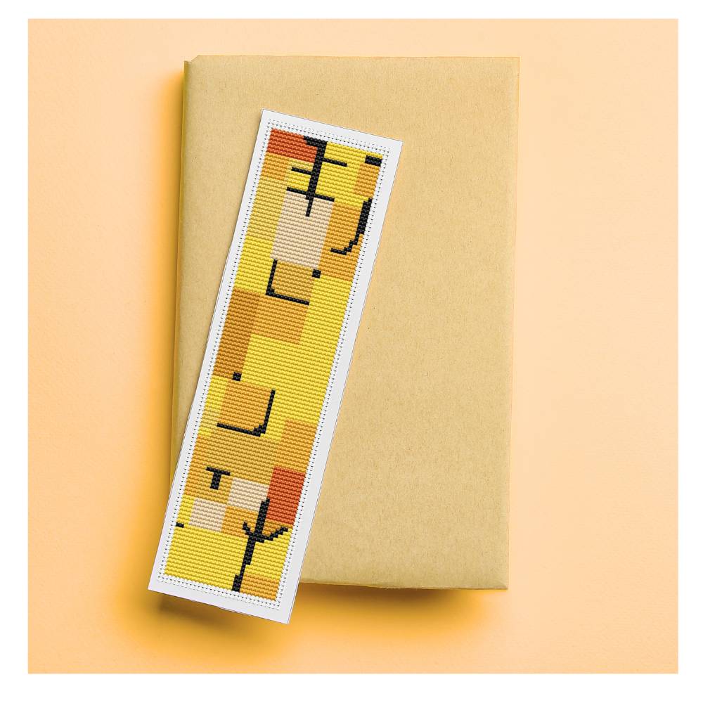 Characters in Yellow Bookmark Counted Cross Stitch Kit Paul Klee