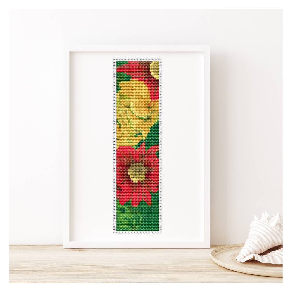 Summer Flowers Bookmark Counted Cross Stitch Pattern The Art of Stitch