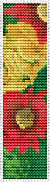 Summer Flowers Bookmark Counted Cross Stitch Pattern The Art of Stitch