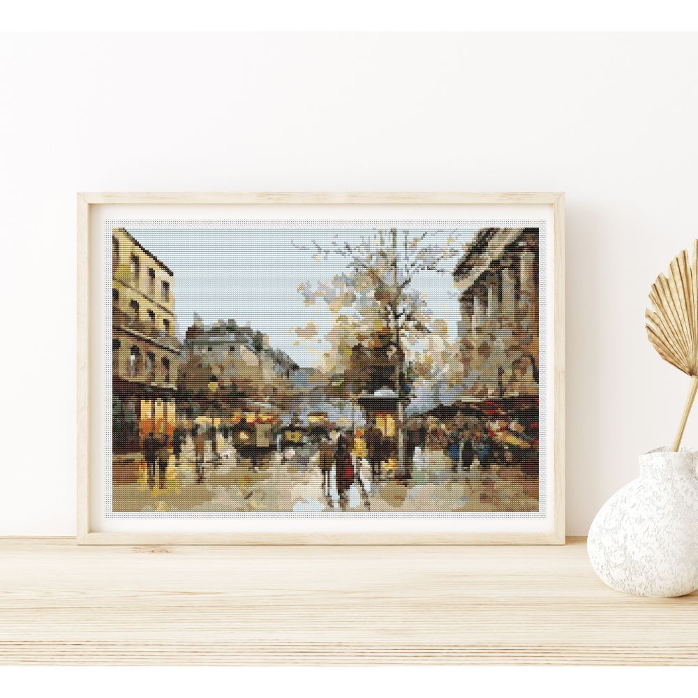 Flower Market Counted Cross Stitch Kit Antoine Blanchard