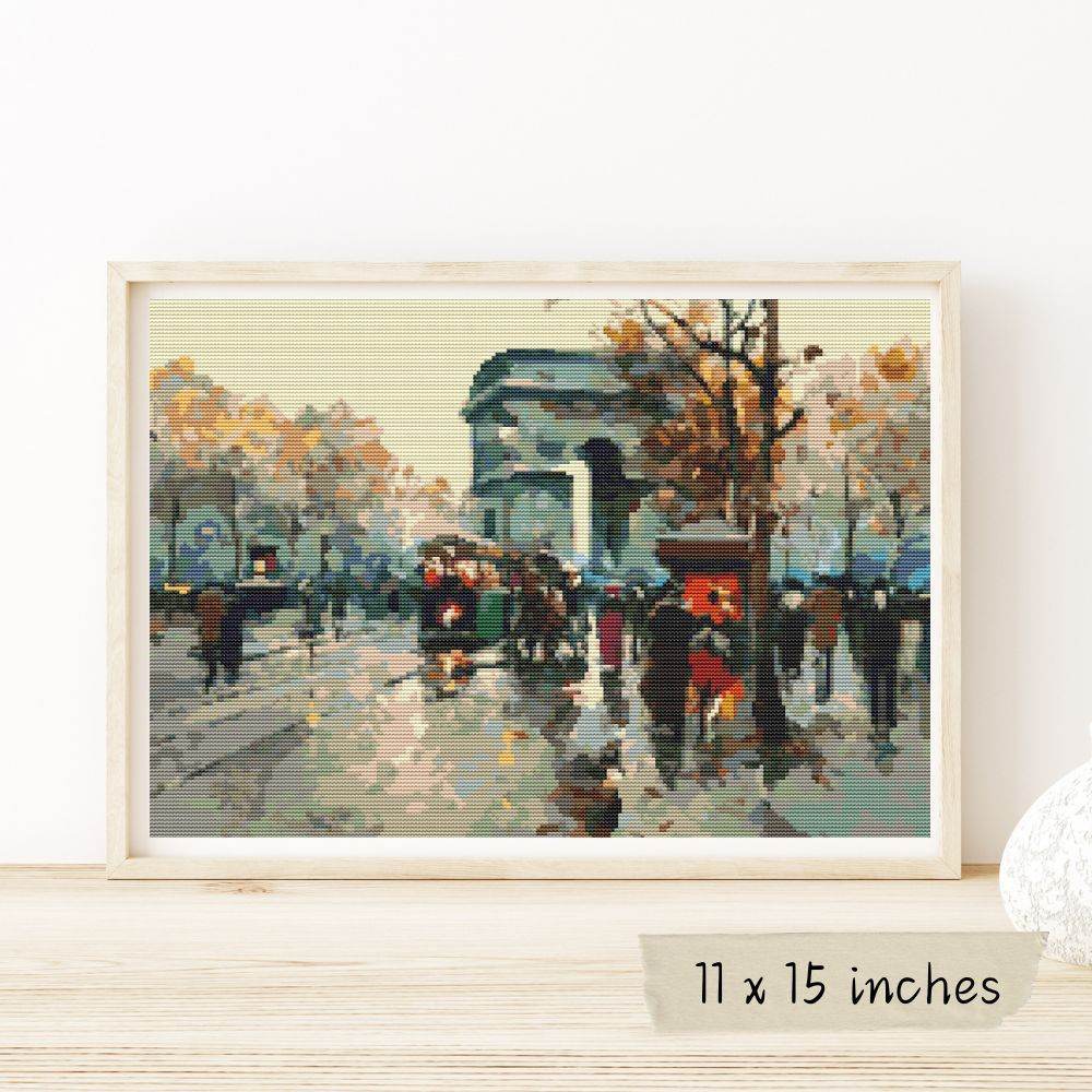 Arc de Triomphe Counted Cross Stitch Kit Antoine Blanchard