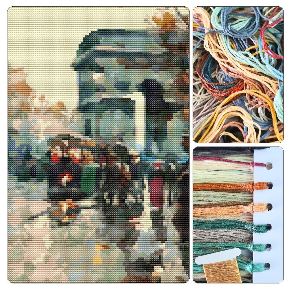 Arc de Triomphe Counted Cross Stitch Kit Antoine Blanchard