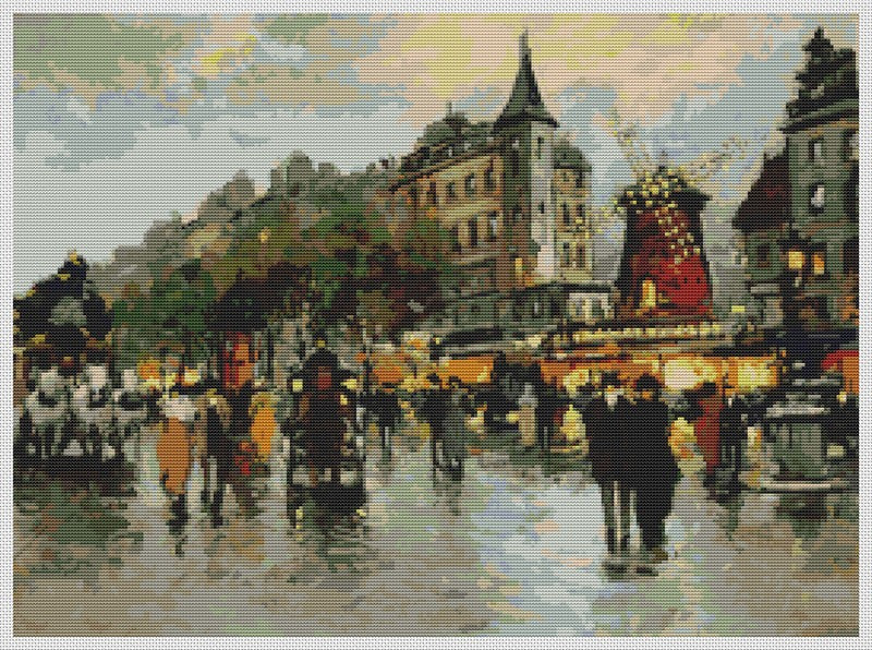 Landmark in Paris Counted Cross Stitch Kit Antoine Blanchard