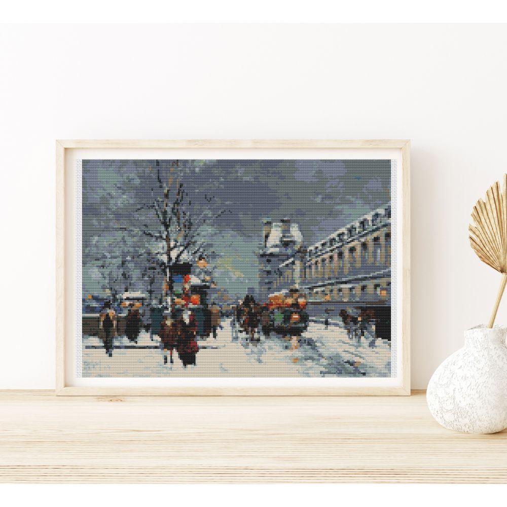 Port St Denis Counted Cross Stitch Kit Antoine Blanchard