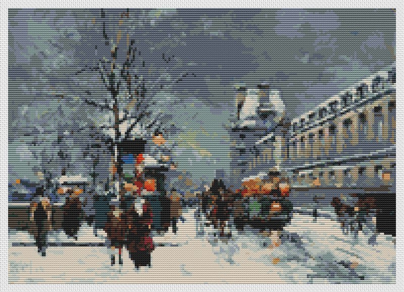 Port St Denis Counted Cross Stitch Pattern Antoine Blanchard