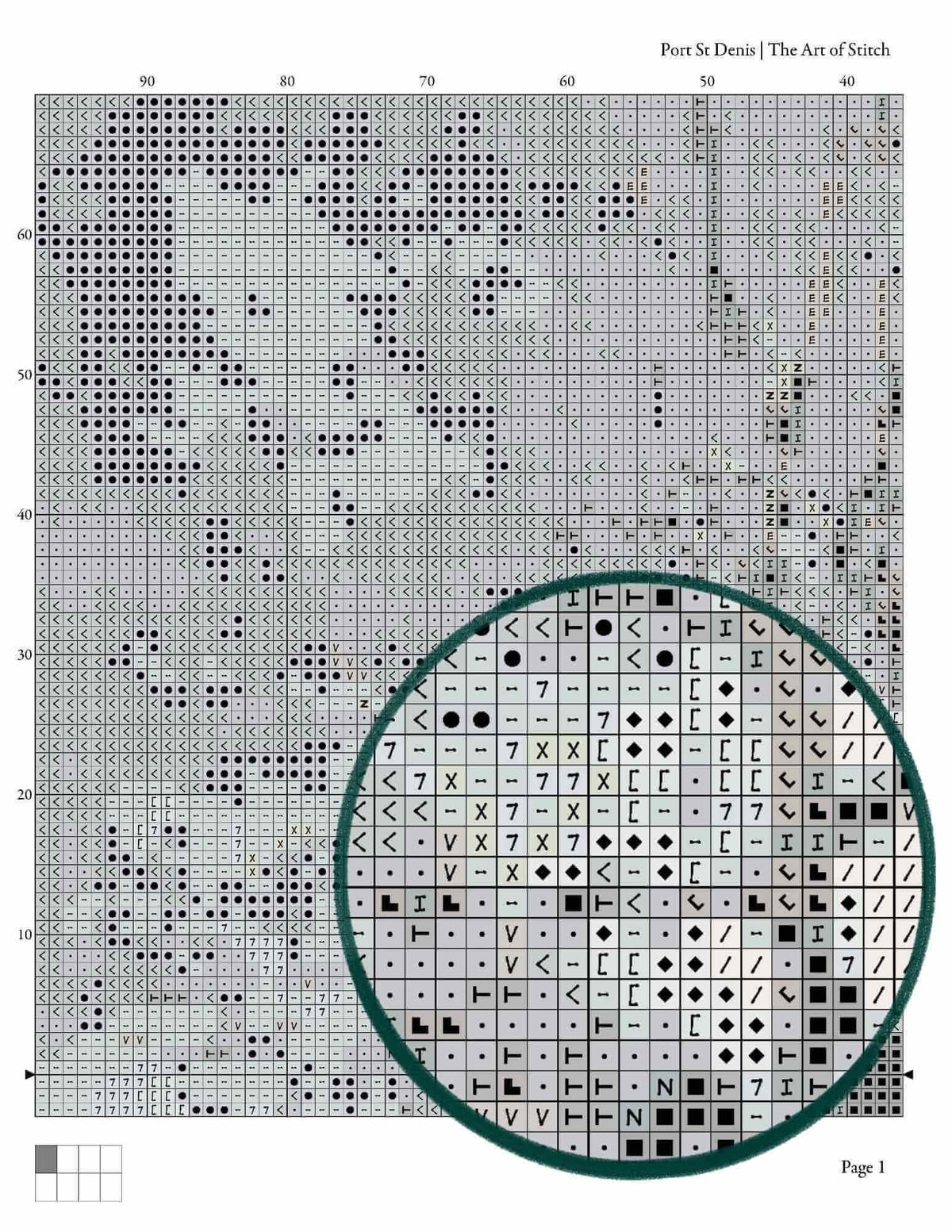 Port St Denis Cross Stitch Pattern - Premium Cross Stitch Pattern - Antoine Blanchard