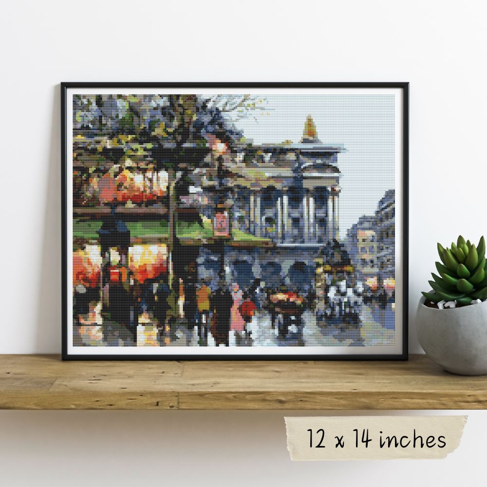 Café de la Paix Opera Counted Cross Stitch Kit Antoine Blanchard