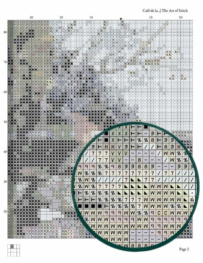 Café de la Paix Opera Cross Stitch Pattern - Premium Cross Stitch Pattern - Antoine Blanchard