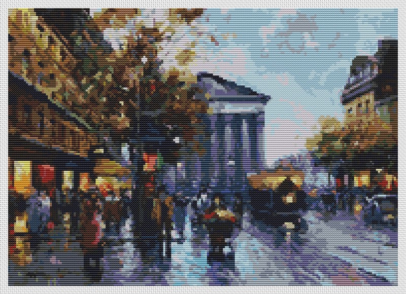 Rue Royal Madeleine Counted Cross Stitch Kit Antoine Blanchard