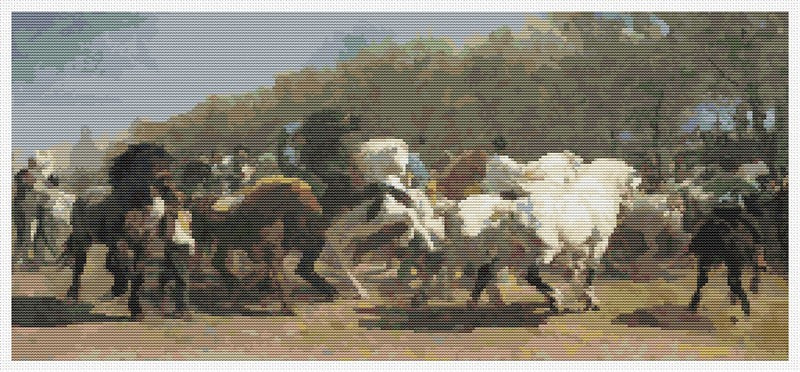 The Horse Fair Counted Cross Stitch Kit Rosa Bonheur