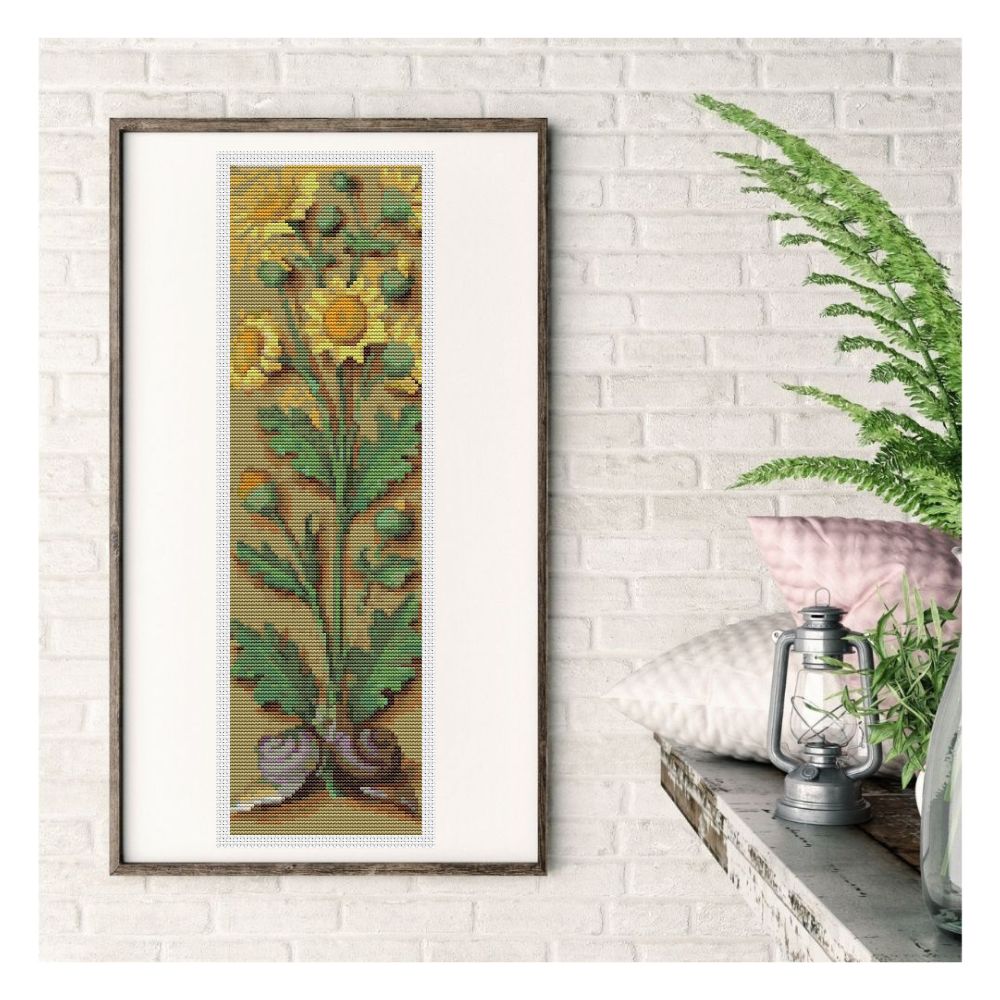 Yellow Flowers Counted Cross Stitch Kit Jean Bourdichon