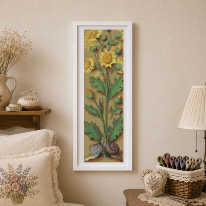 Yellow Flowers Cross Stitch Pattern - Premium Cross Stitch Pattern - Jean Bourdichon
