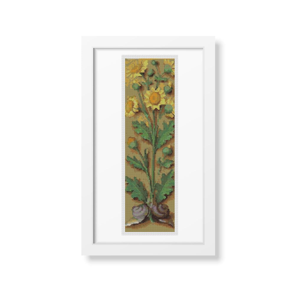 Yellow Flowers Counted Cross Stitch Kit Jean Bourdichon