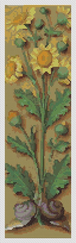 Yellow Flowers Counted Cross Stitch Kit Jean Bourdichon