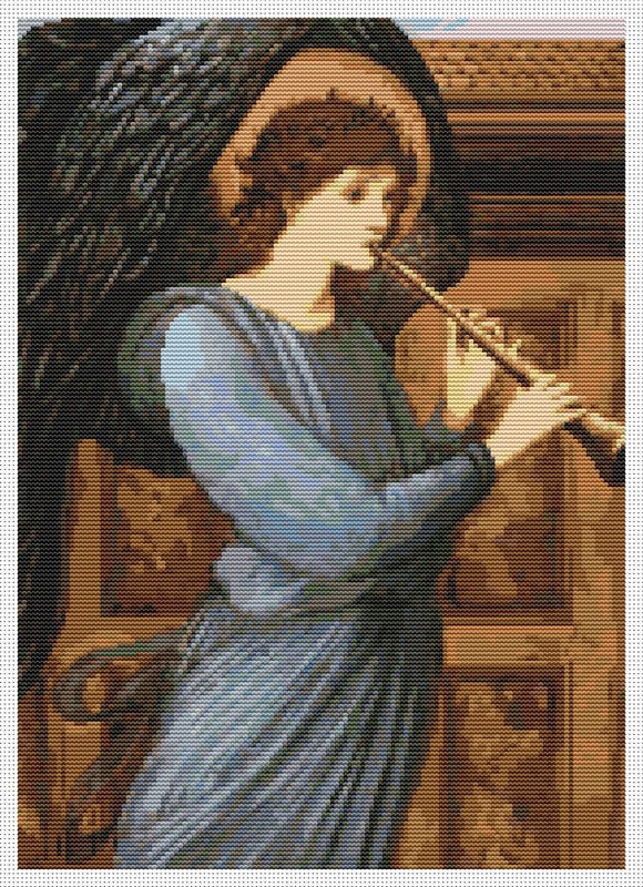 The Angel Counted Cross Stitch Pattern Sir Edward Burne-Jones