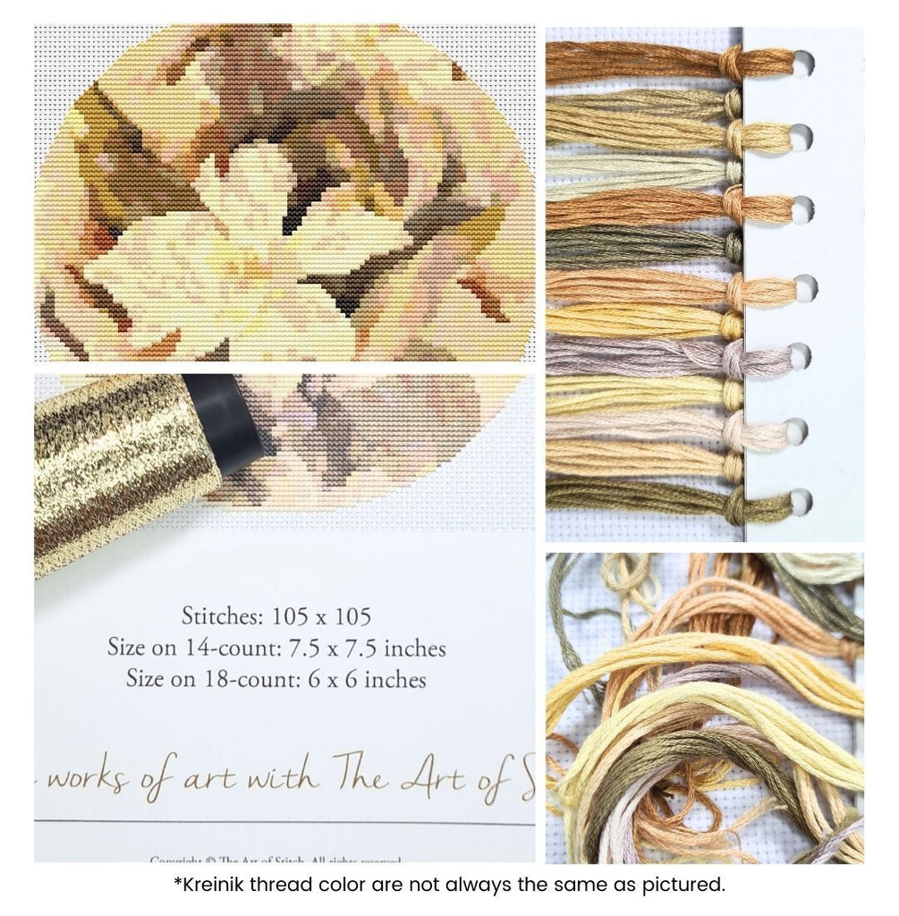 Flower Counted Cross Stitch Kit Charles Demuth