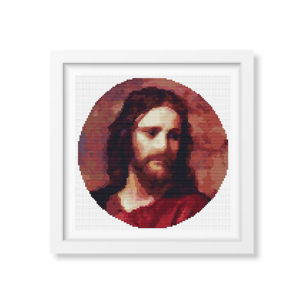 Christ at 33 Circle Counted Cross Stitch Pattern Heinrich Hofmann
