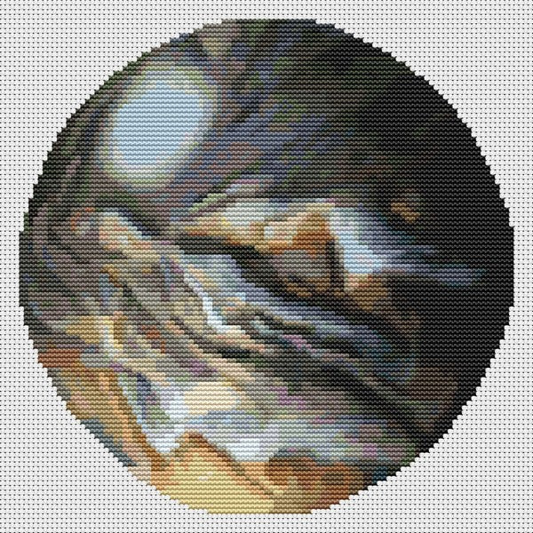 Magic on Jupiter Circle Counted Cross Stitch Pattern The Art of Stitch