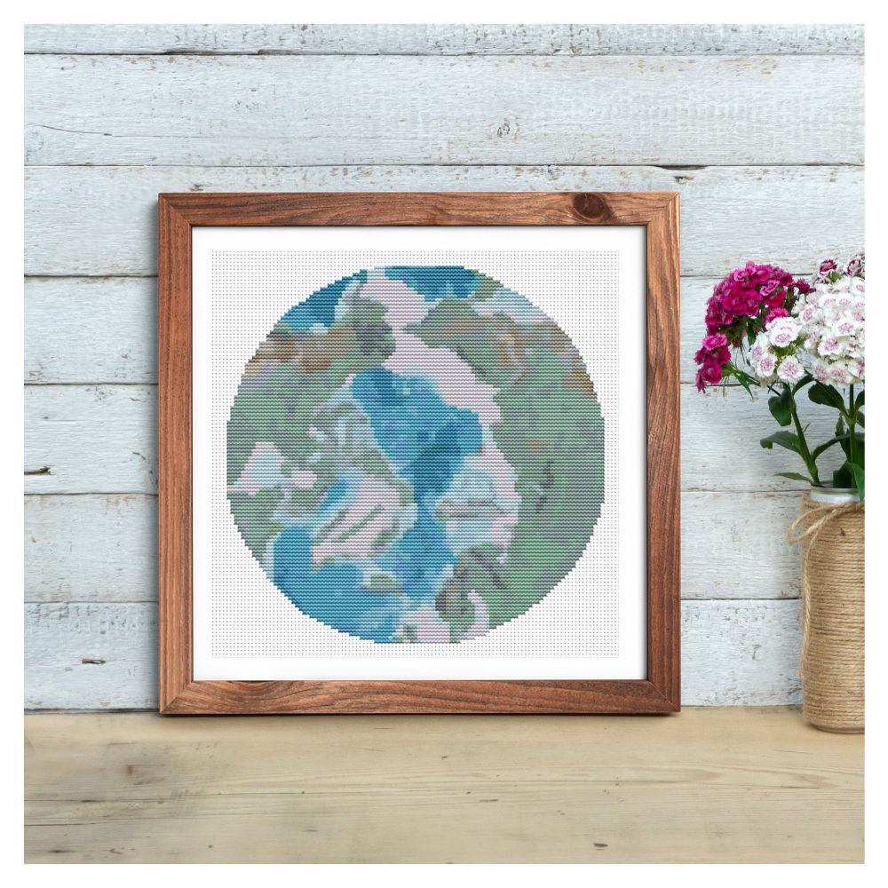 The Arctic Ocean Circle Counted Cross Stitch Pattern The Art of Stitch