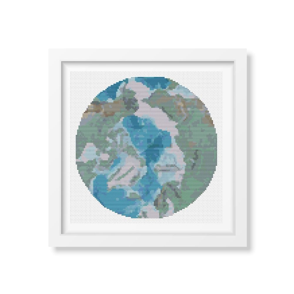 The Arctic Ocean Circle Counted Cross Stitch Pattern The Art of Stitch