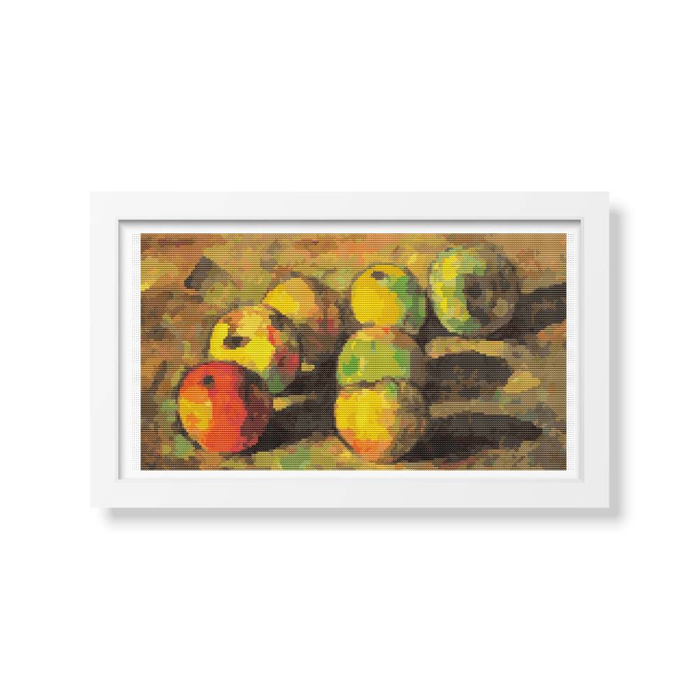 Still Life with Seven Apples Counted Cross Stitch Kit Paul Cezanne