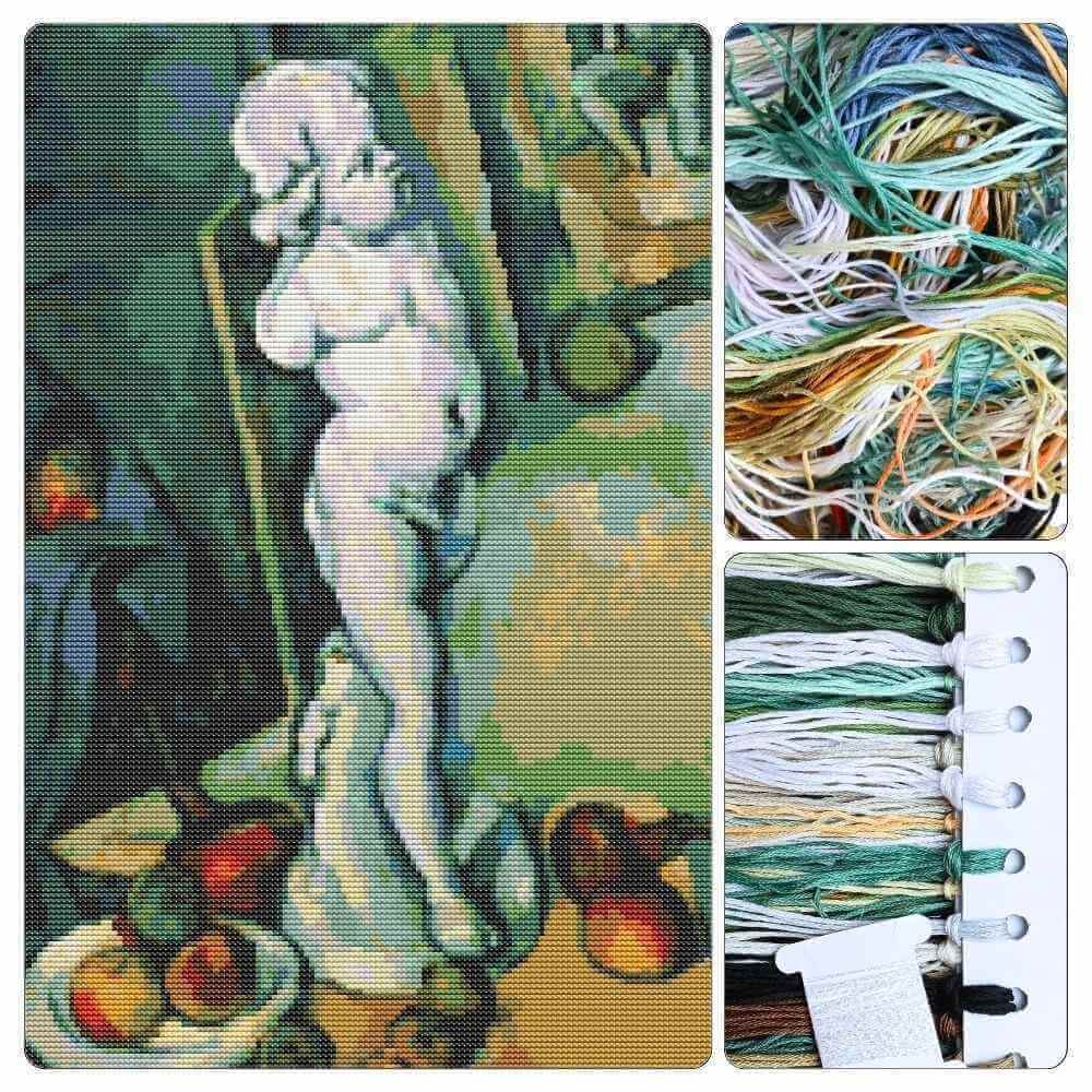 Still Life with Plaster Cupid Cross Stitch Kit - Premium Cross Stitch Kit - Paul Cezanne