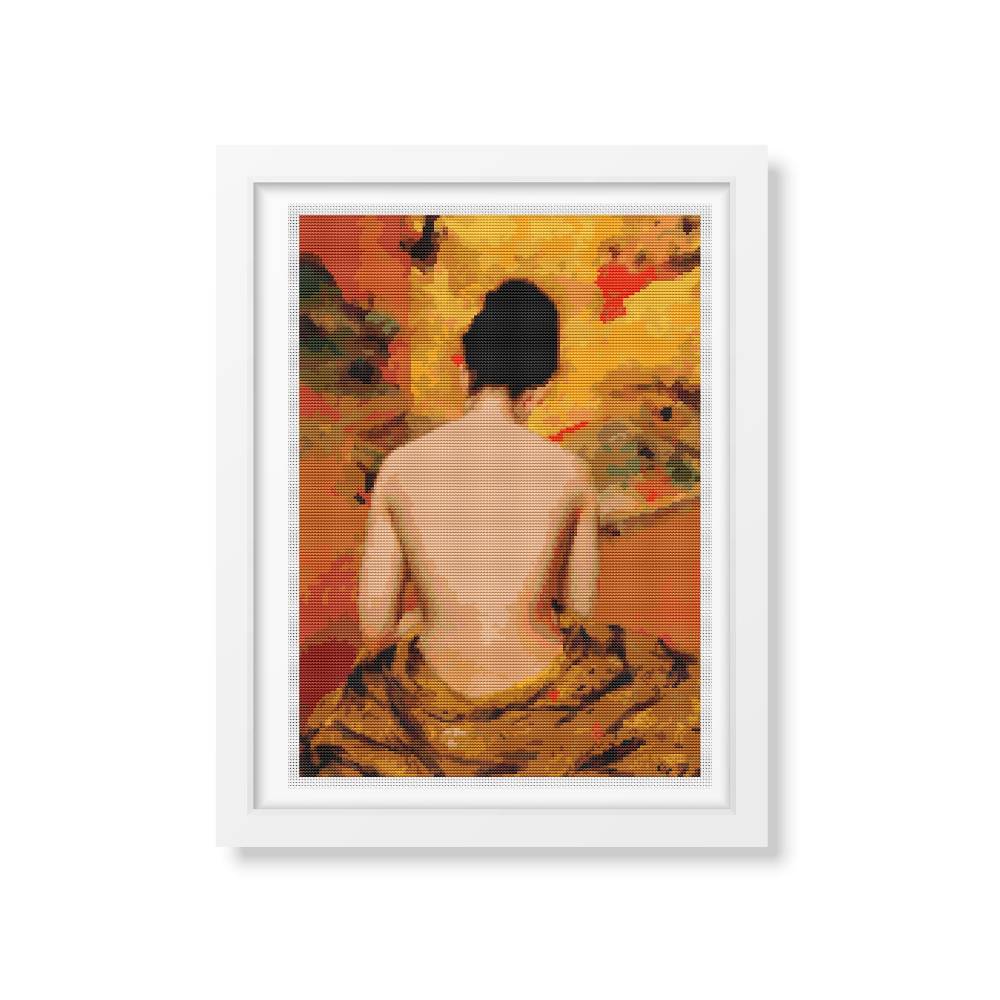 Back of a Nude Counted Cross Stitch Kit William Merritt Chase