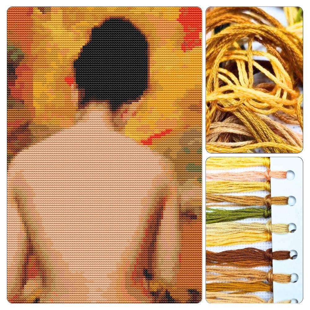 Back of a Nude Counted Cross Stitch Kit William Merritt Chase