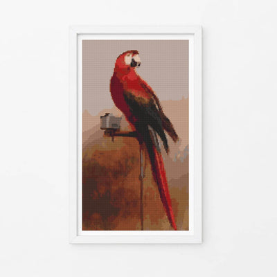 Study of a Parrot Cross Stitch Pattern