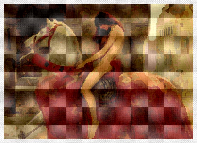 Lady Godiva Counted Cross Stitch Kit John Collier