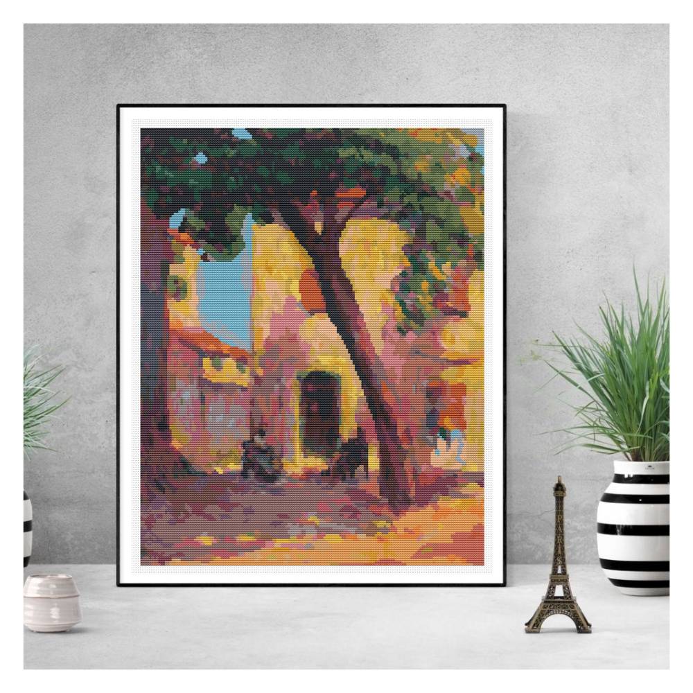 Landscape from Saint Tropez Counted Cross Stitch Pattern Nicolae Darascu